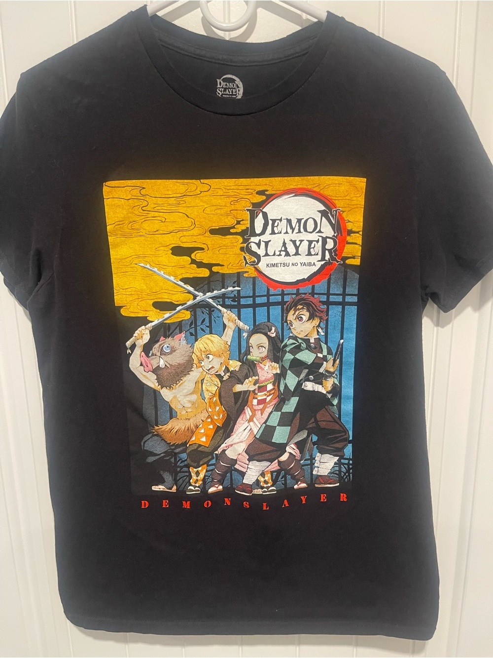 Demon Slayer Kimetsu No Yaiba Graphic Tee Black Men’s Medium Official